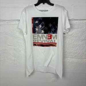 NWOT Eminem Revival White tour handkerchief cotton T-Shirt size medium